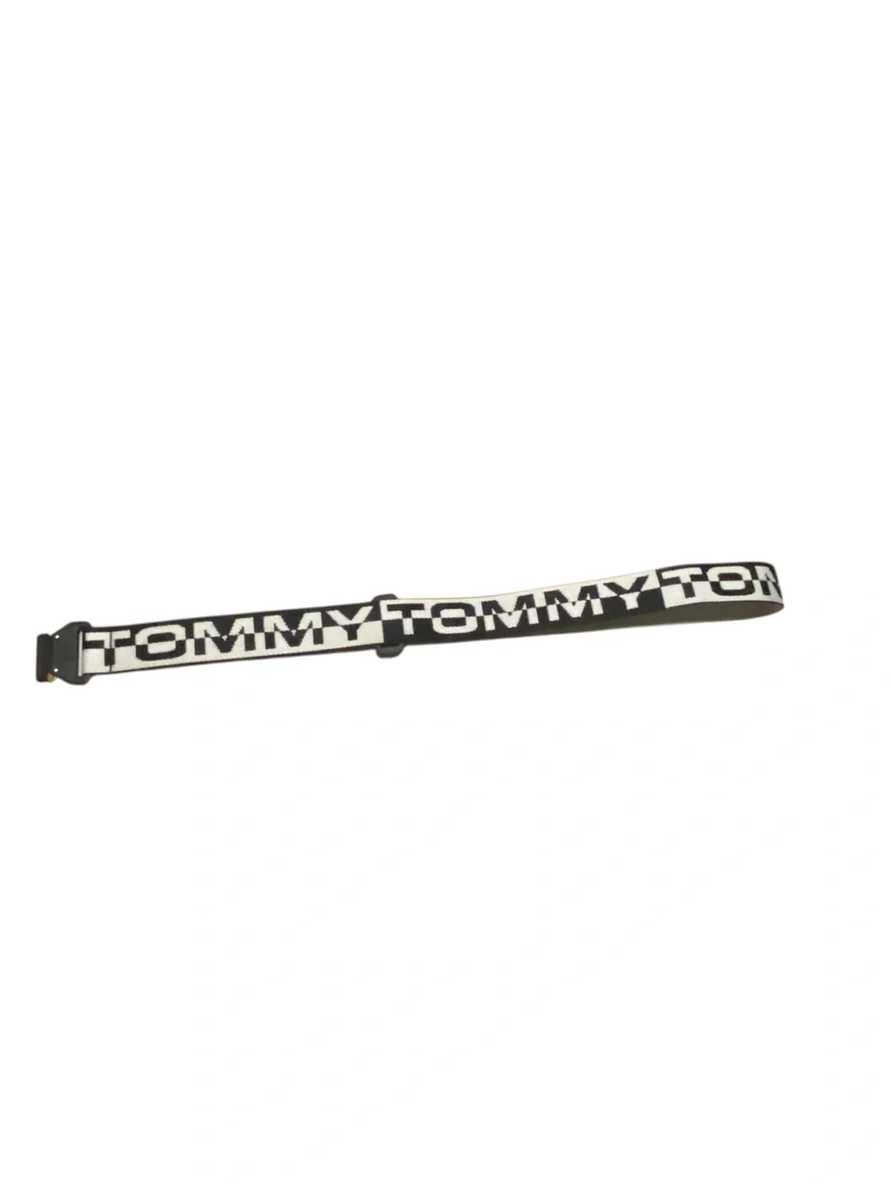 Tommy Jeans Cobra Webbing Belt Logo Graphic Belt  Black & White Logo Belt